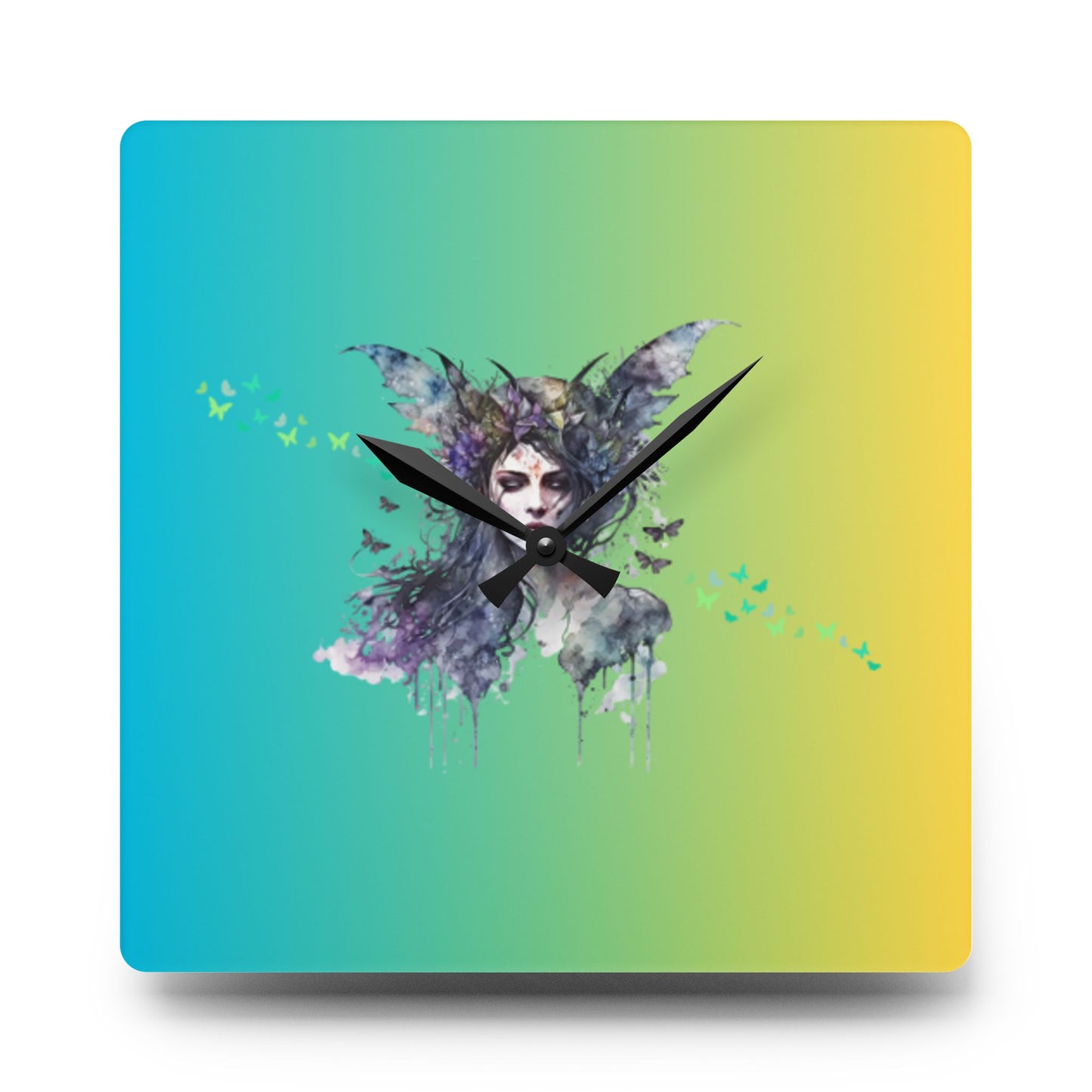 African American Art Square Clock - Come into My World Timeless Wall Clock - 10.75 x 10.75 inch Wall Clock