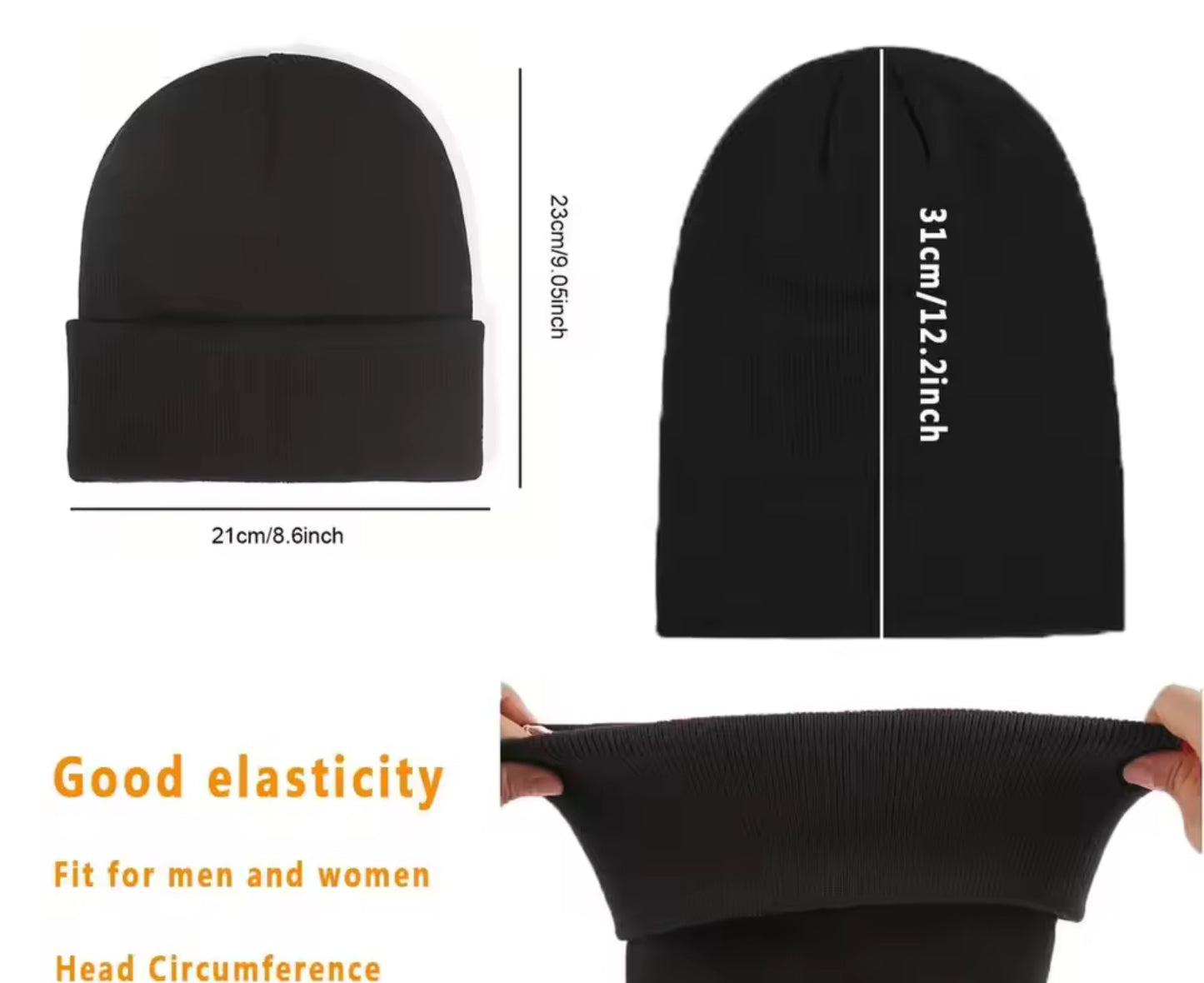 Cozy Satin Lined Knit Hat, Warm and Hair Protective Winter Hat