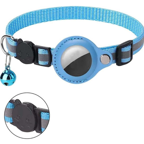 Anti-Lost Locator Tracker Cat Collar with Reflective Safety Strap & Protective Case
