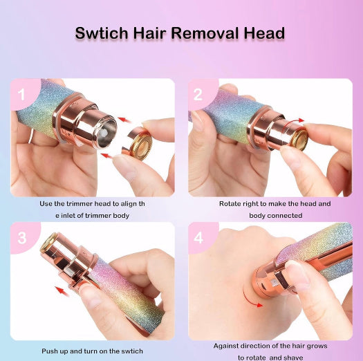 Electric Eyebrow Razor & Nose Hair Trimmer – Gentle Facial Hair Remover, Epilator for Eyebrows, Lip Fuzz, and Sensitive Areas – Women’s Beauty Grooming Tool