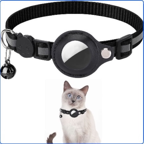Anti-Lost Locator Tracker Cat Collar with Reflective Safety Strap & Protective Case