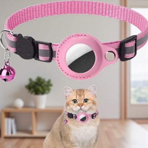 Anti-Lost Locator Tracker Cat Collar with Reflective Safety Strap & Protective Case