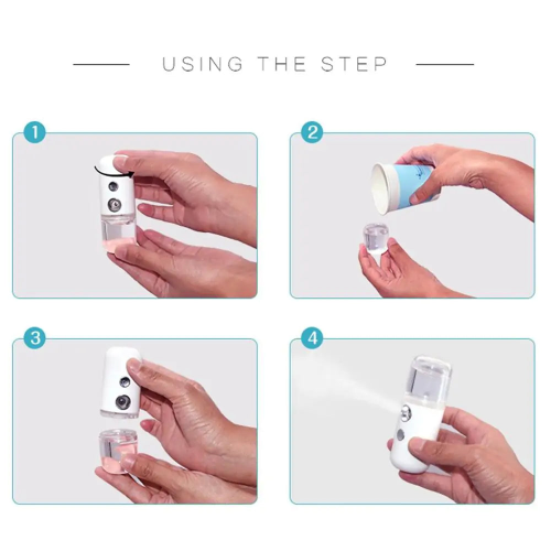 Mini Humidifier Portable Rechargeable Small Personal Face Sprayer Cool Mist