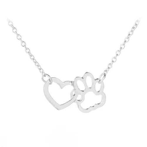 Paw Love Heart Necklace