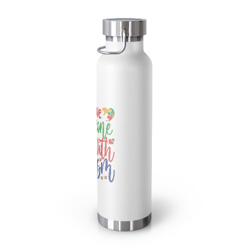 Autism Awareness Insulated Water Bottle - 22oz, Eco-Friendly Travel Flask, Gift for Parents, Motivational Drinkware, Support Autism
