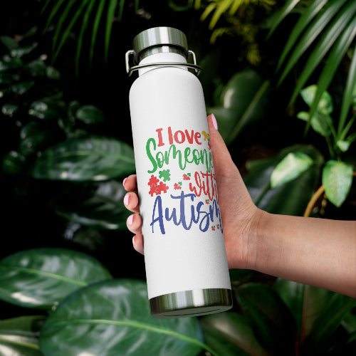 Autism Awareness Insulated Water Bottle - 22oz, Eco-Friendly Travel Flask, Gift for Parents, Motivational Drinkware, Support Autism
