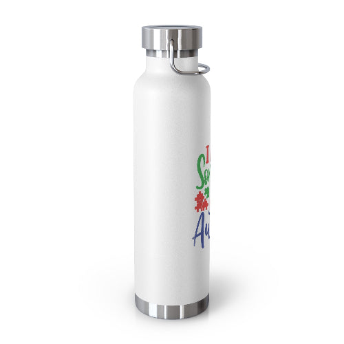 Autism Awareness Insulated Water Bottle - 22oz, Eco-Friendly Travel Flask, Gift for Parents, Motivational Drinkware, Support Autism