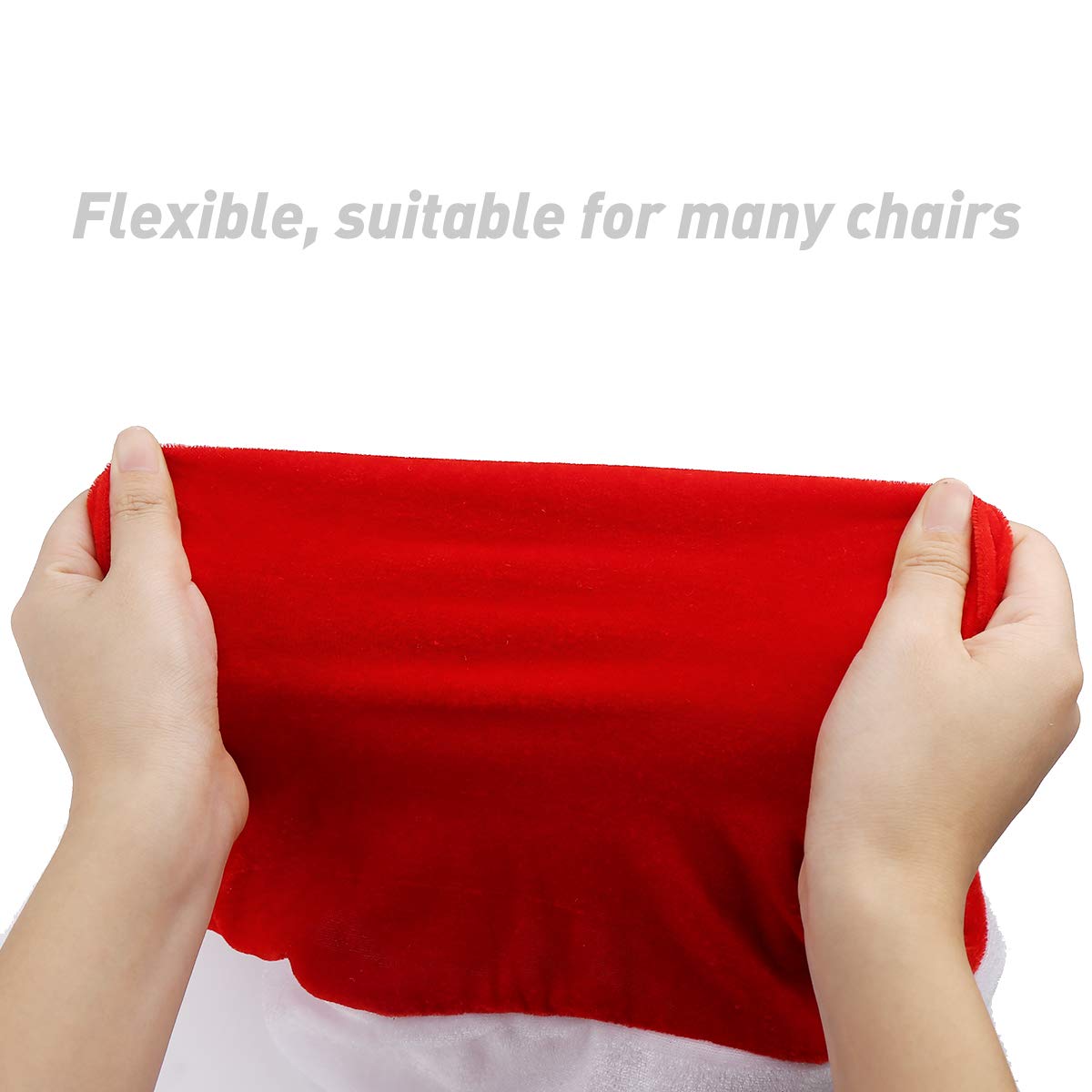 4pc Red Hat Dining Chair Slipcovers,Christmas Chair Back Covers Kitchen Chair Covers for Christmas Holiday Festival Decoration