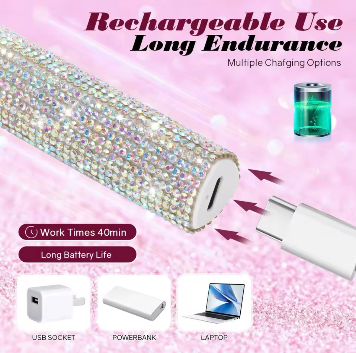Portable Mini UV LED Nail Lamp – Cordless Rechargeable Nail Dryer for Gel Polish Fast Drying