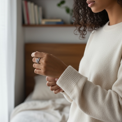 Open Angel Wings Rings for Women, Vintage Adjustable Feather Ring Hypoallergenic Statement Angel Ring Wing Ring Jewelry Gifts for Women