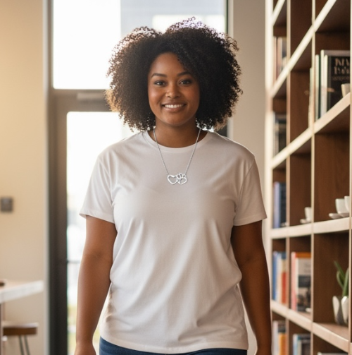 Paw Love Heart Necklace