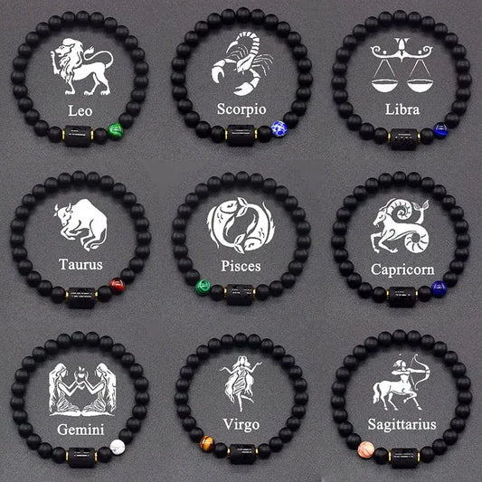 12 Constellation Zodiac Signs Bracelet